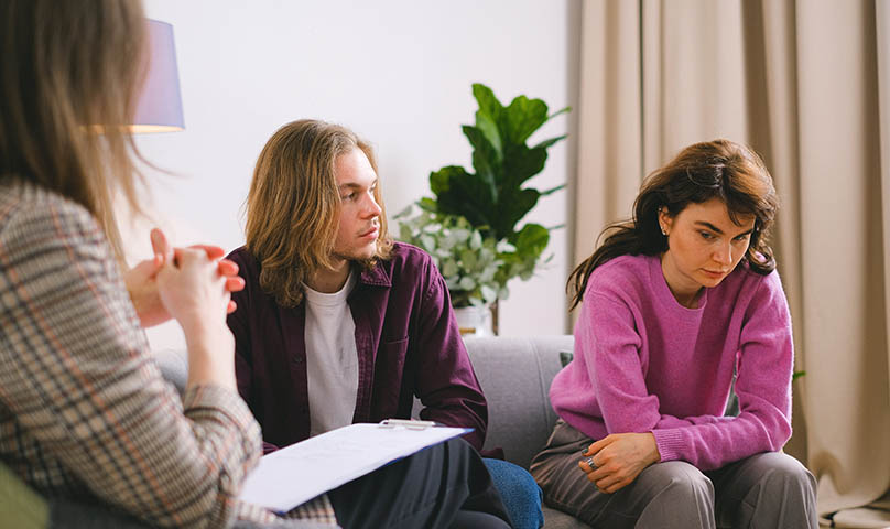 Couple getting counselling for depression